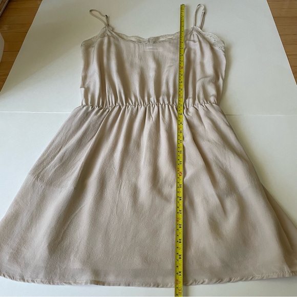 Anine Bing Silk Mini Slip Dress in Nude - Picture 12 of 12